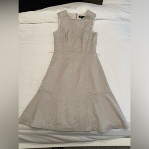 White House black market ruffle hem dress